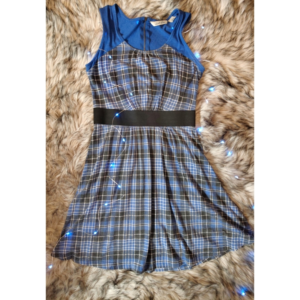 Blue plaid dress